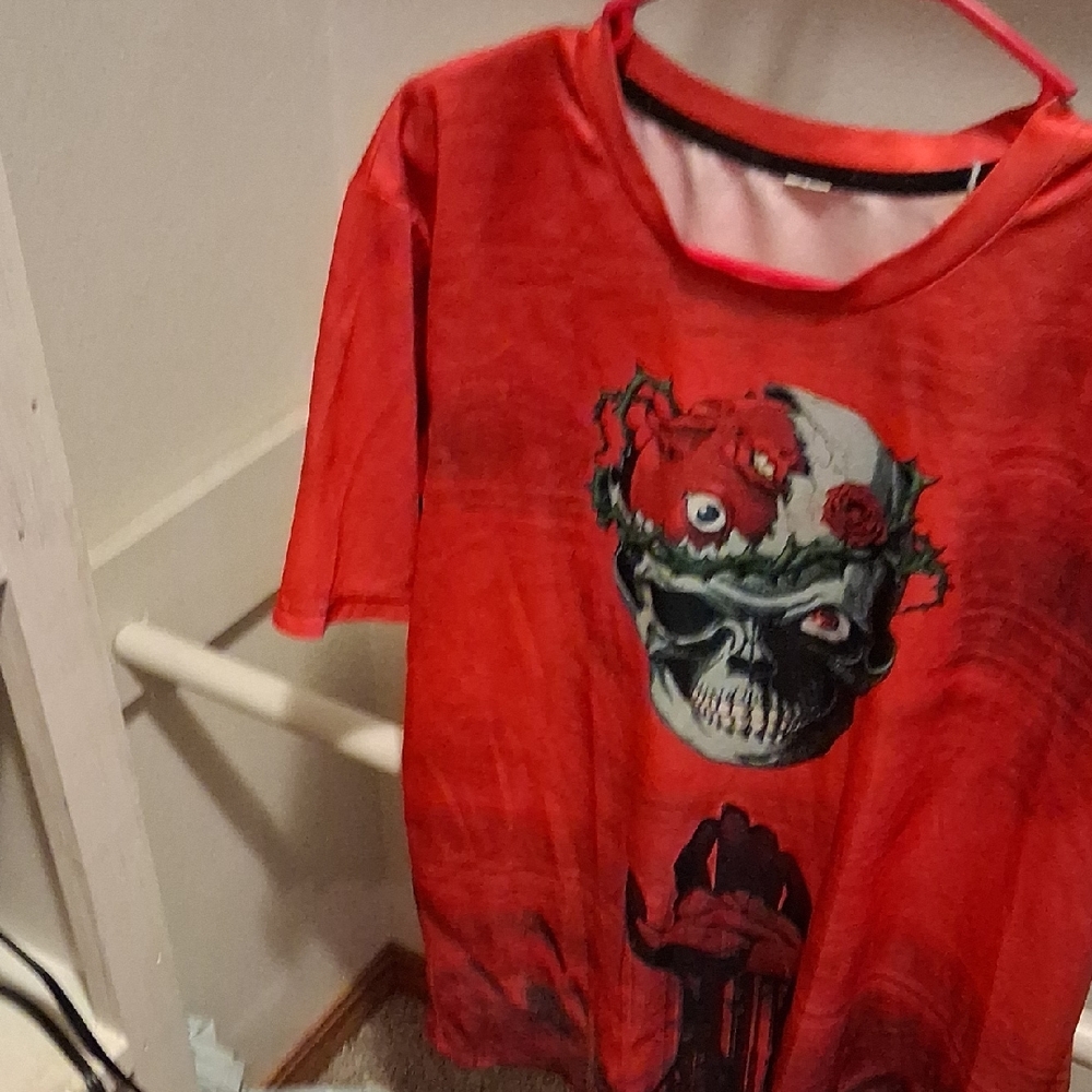 Red Graphic Mens Shirt